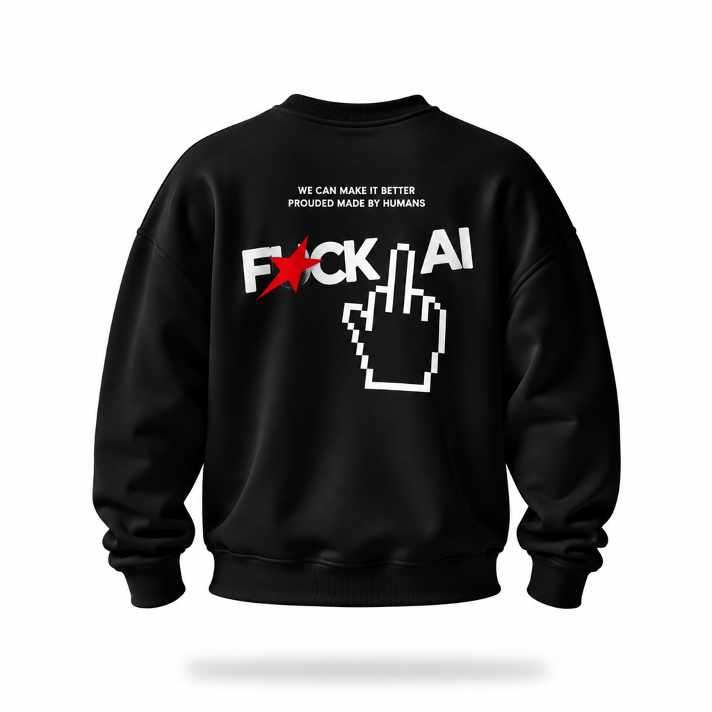 Fuck AI | Felpa girocollo