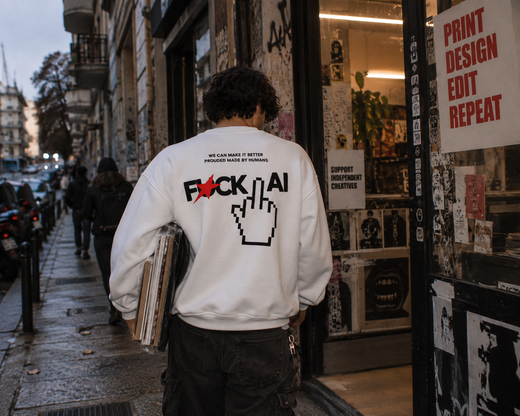 Fuck AI | Felpa girocollo