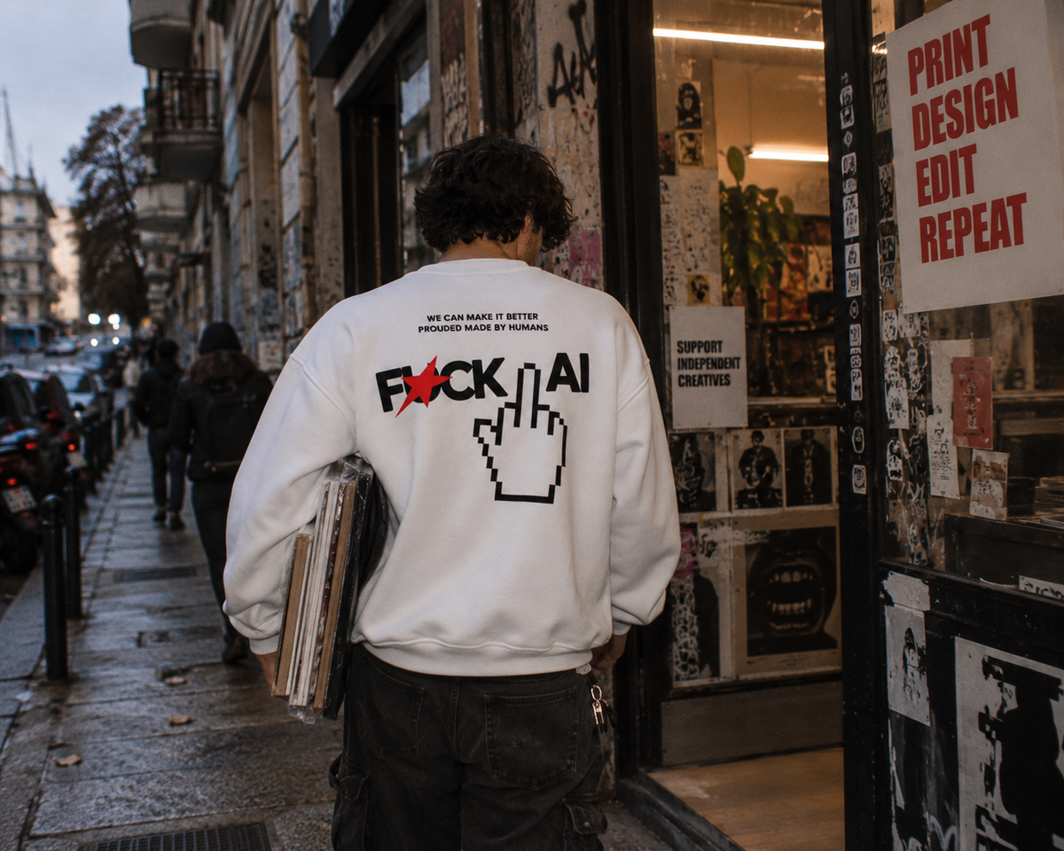 Fuck AI | Felpa girocollo