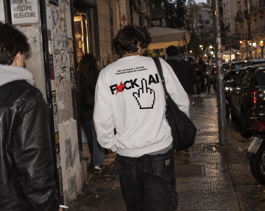 Fuck AI | Felpa girocollo