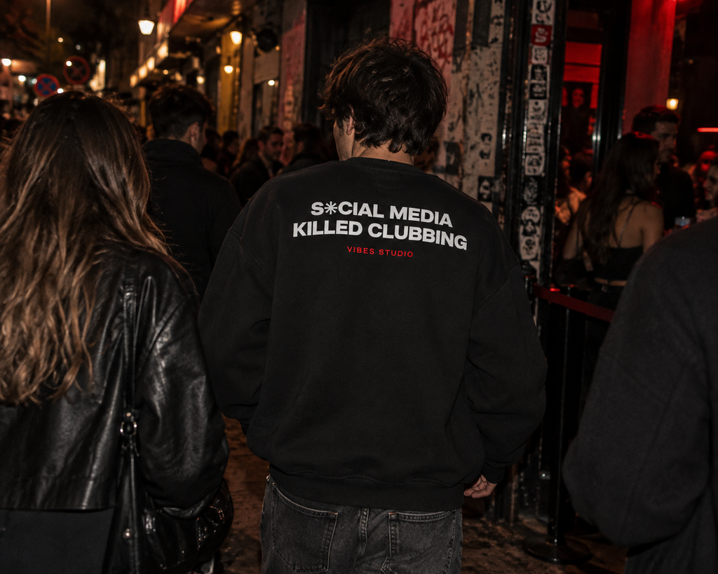 Social Media Killed Clubbing | Felpa girocollo